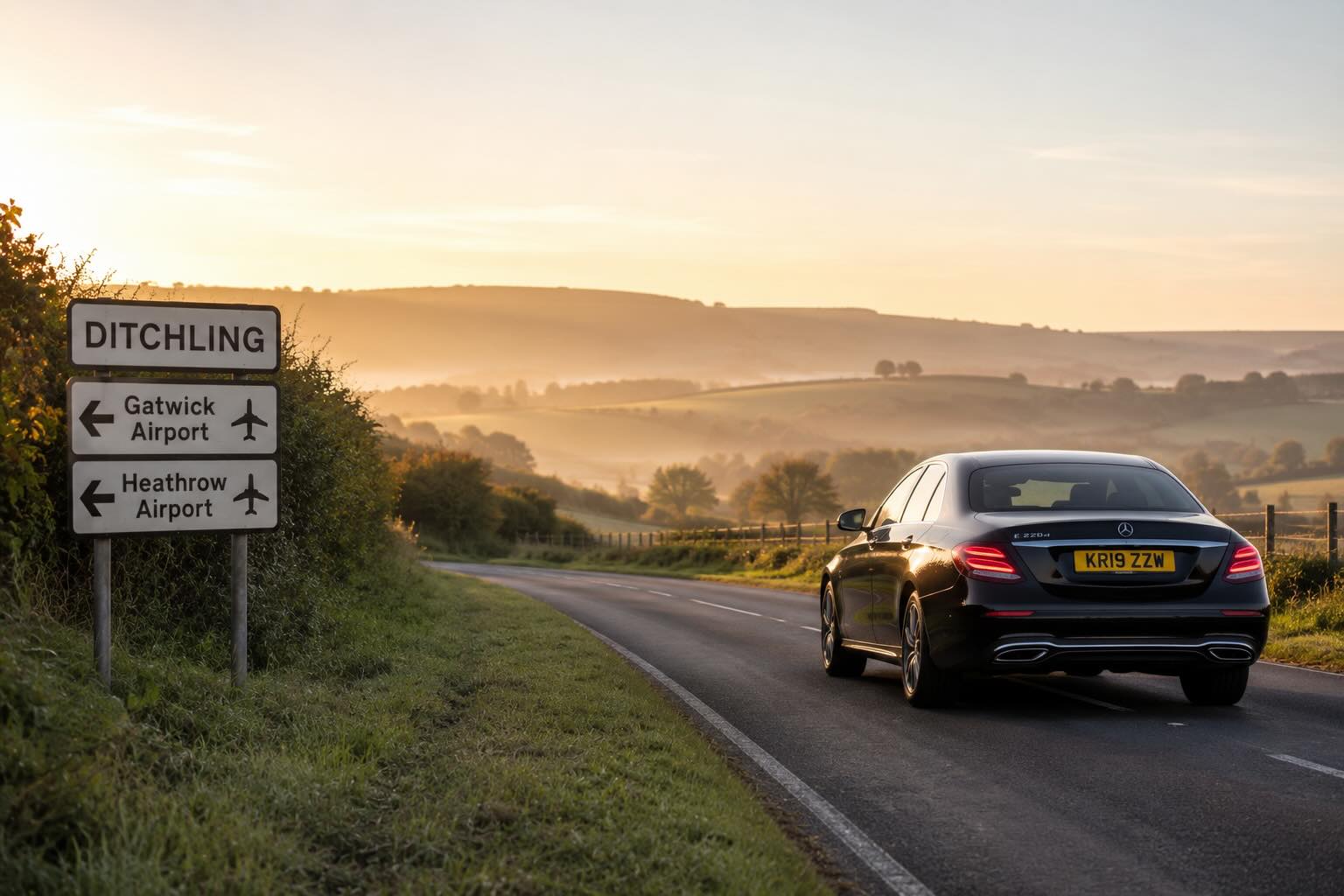 Ditchling taxi in an East Sussex village setting