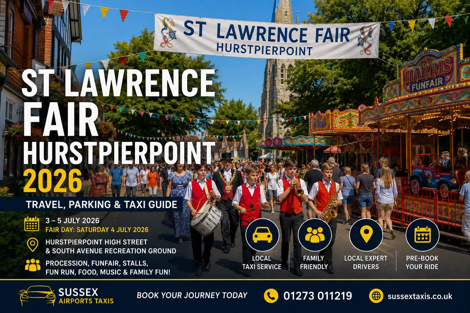 St Lawrence Fair Hurstpierpoint travel and taxi guide